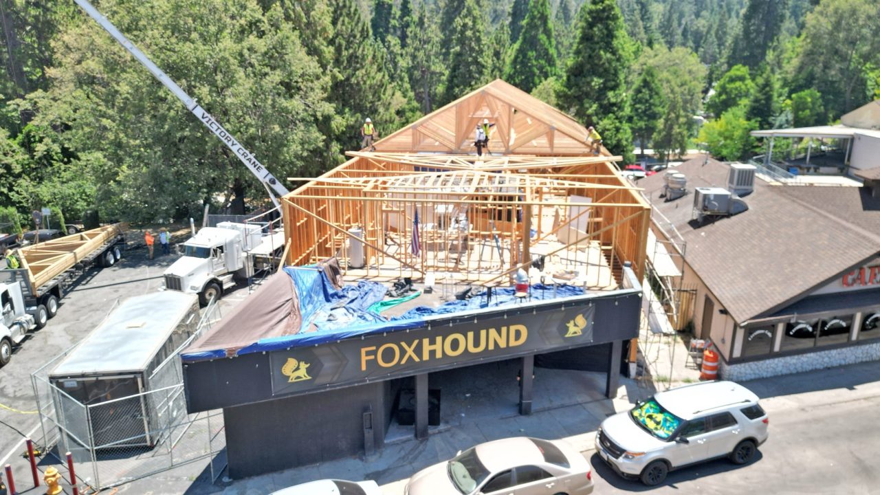Construction of new building at Foxhound site.