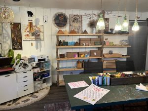 Children could paint in the Craft Lab at Havenwood.