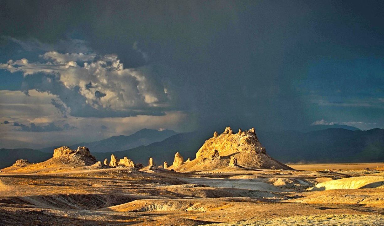 One of Joe’s favorite locations is the Trona Pinnacles in the desert between Bakersfield and Las Vegas. This photo depicts some of the more than 500 “tufa towers” that rise from the dry bed of Searles Lake. A thunderstorm provides the image’s dramatic backdrop.