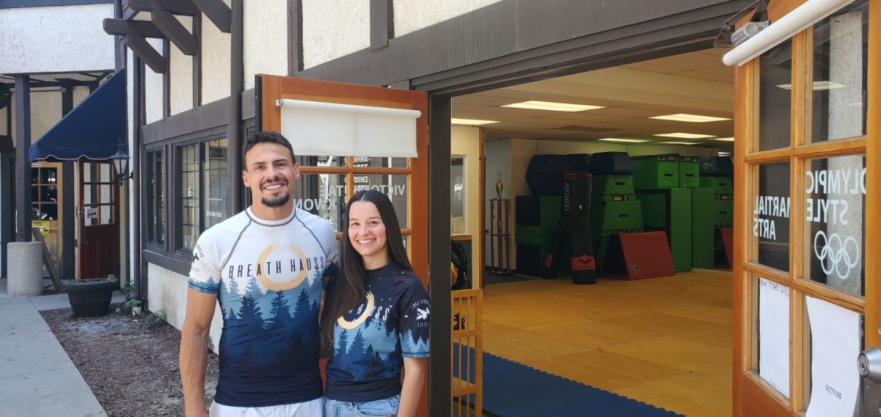 Joey and Lindsay Hauss look forward to a bright future in their new location in Lake Arrowhead Village. (Photo by Derek Johnson)