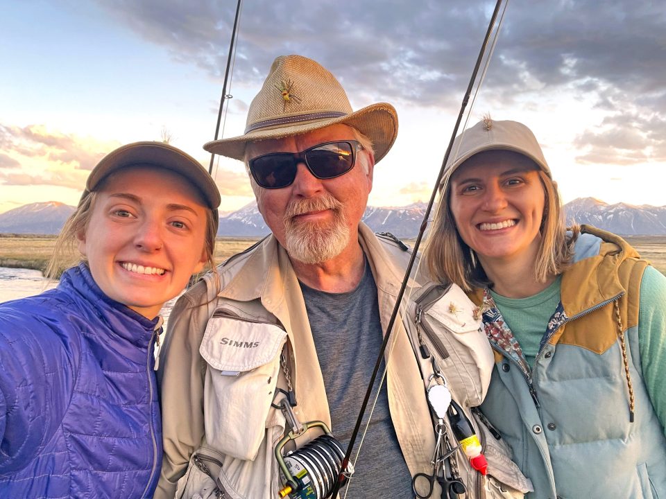 Adrianne, Lisa, Julia, Melissa and Adrianna from Glendora and Orange County enjoyed last year’s Brewfest at Tavern Bay Beach Club so much they couldn’t resist attending this year’s event. (Photos by Douglas W. Motley) Three people fishing in scenic mountain landscape.