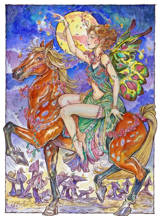 Celebration by John Arthur; 20” x 16”, watercolor on watercolor board