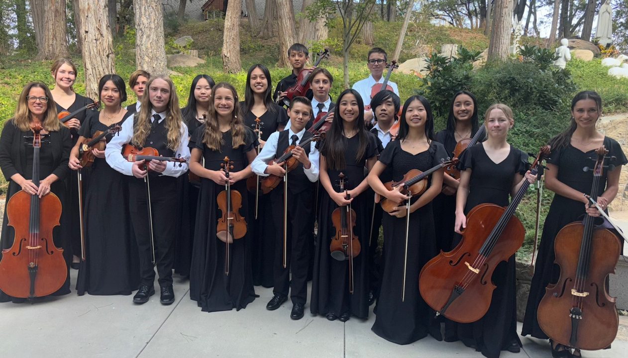 Adrianne, Lisa, Julia, Melissa and Adrianna from Glendora and Orange County enjoyed last year’s Brewfest at Tavern Bay Beach Club so much they couldn’t resist attending this year’s event. (Photos by Douglas W. Motley) Youth string orchestra in formal attire outdoors.