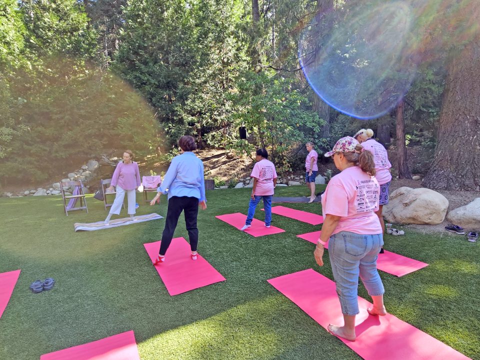 Samantha Patterson led a yoga session.