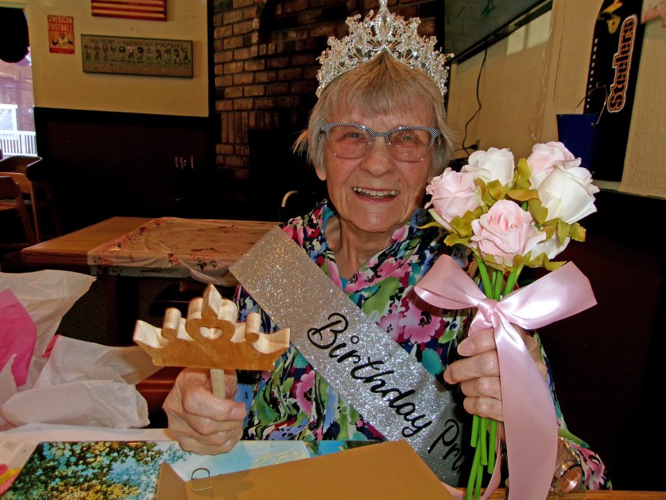 Adrianne, Lisa, Julia, Melissa and Adrianna from Glendora and Orange County enjoyed last year’s Brewfest at Tavern Bay Beach Club so much they couldn’t resist attending this year’s event. (Photos by Douglas W. Motley) Smiling woman with birthday sash and crown.