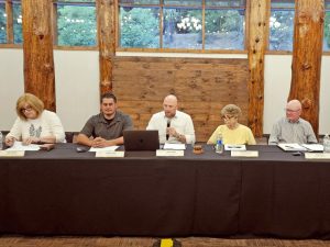 Members of the Crest Forest MAC – Kyle Schulty, Gil Flores, Steve Garcia, Penny Shubnell and Rick Dinon – were updated on the Line Fire at their Oct. 1 meeting.