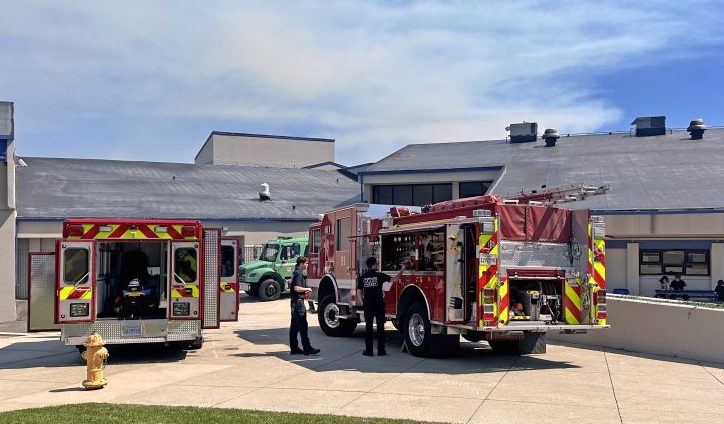 San Bernardino County Fire and the U.S. Forest Service brought some of their vehicles for students to look at.
