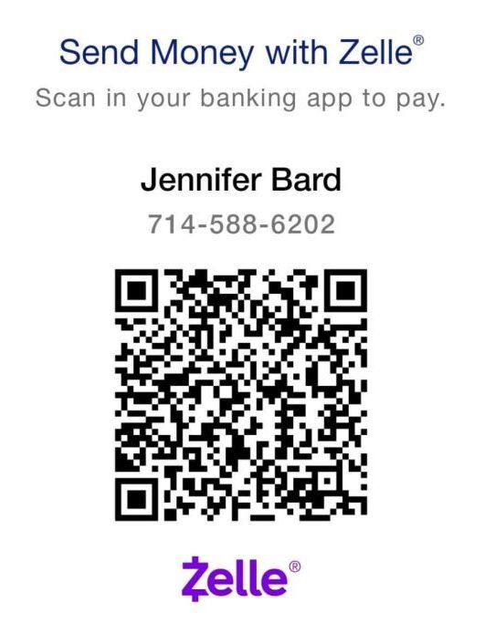 Zelle payment QR code for mobile transaction.