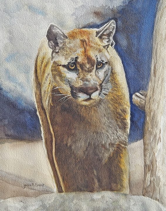 Adrianne, Lisa, Julia, Melissa and Adrianna from Glendora and Orange County enjoyed last year’s Brewfest at Tavern Bay Beach Club so much they couldn’t resist attending this year’s event. (Photos by Douglas W. Motley) Realistic painting of a prowling mountain lion.