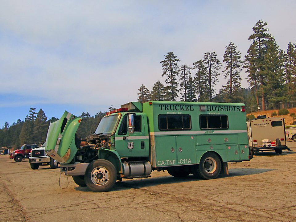 Fire units from throughout California arrived to lend a hand to local firefighters.