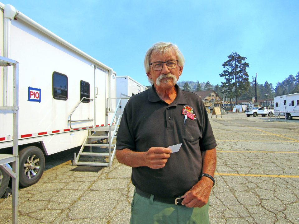 Retired U.S. Forest Service PIO Bob Poole returned to help out where needed.