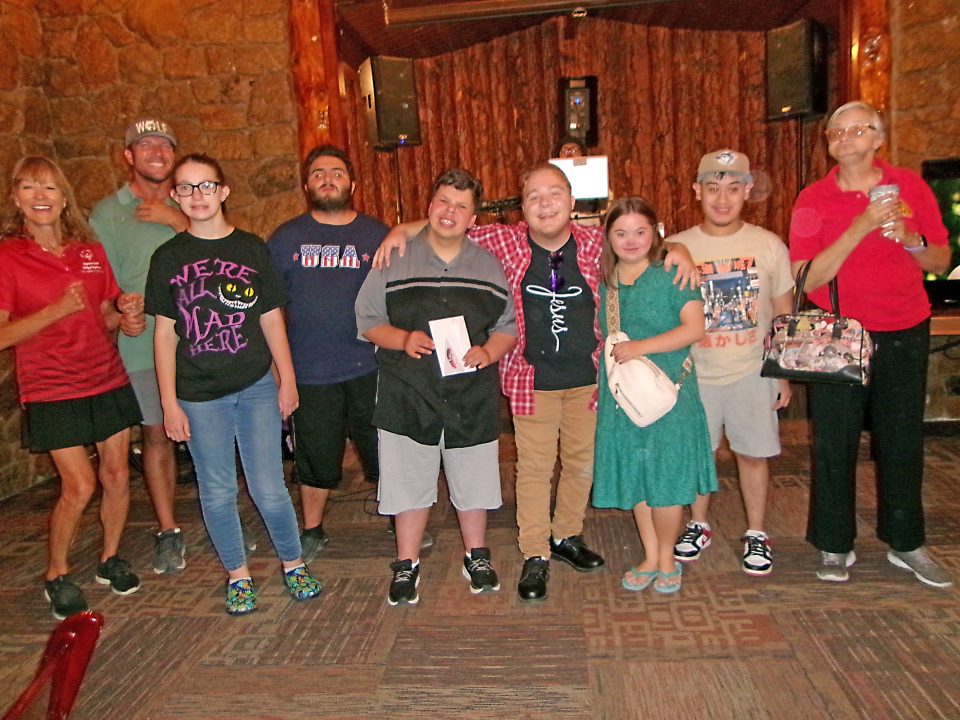 Some of Noah’s classmates and friends from Mountain of Promise at his fundraiser at the San Moritz Lodge.