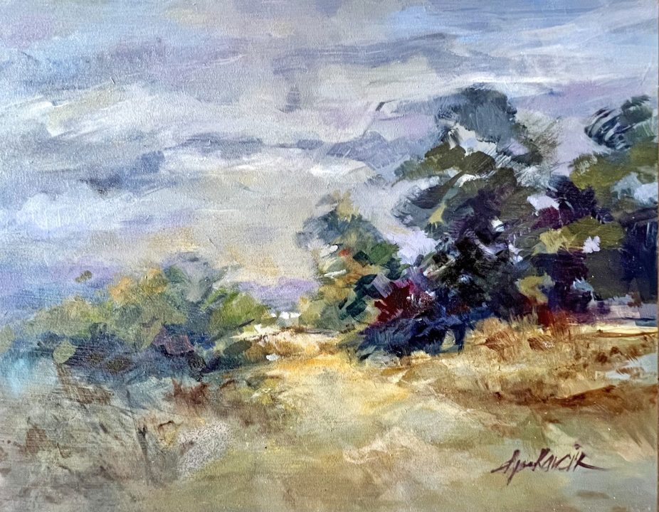Beyond, 8” x 10” oil on canvas by Debbie Pekarcik.