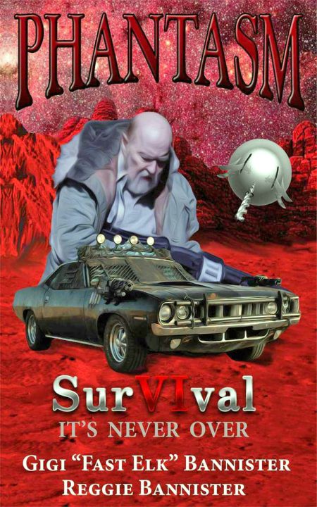 Phantasm Survival movie poster with car and landscape.
