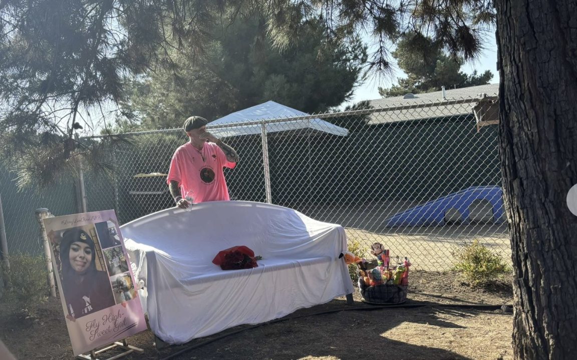 Dr. Fillmore Smiley, Rose’s father, prepares to unveil her first memorial bench.