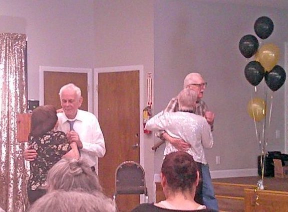 Everyone was dancing at the senior prom sponsored by Rim Family Services.