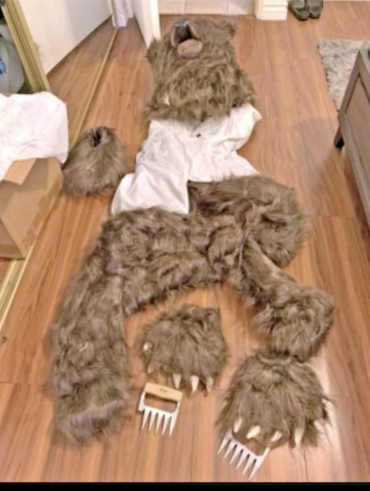 Adrianne, Lisa, Julia, Melissa and Adrianna from Glendora and Orange County enjoyed last year’s Brewfest at Tavern Bay Beach Club so much they couldn’t resist attending this year’s event. (Photos by Douglas W. Motley) Furry Bigfoot costume laid out on floor.