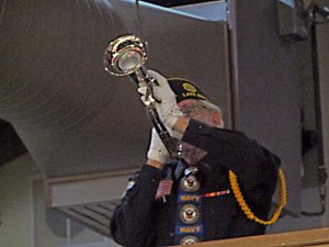 Playing taps at the end, as Penny loved that. 