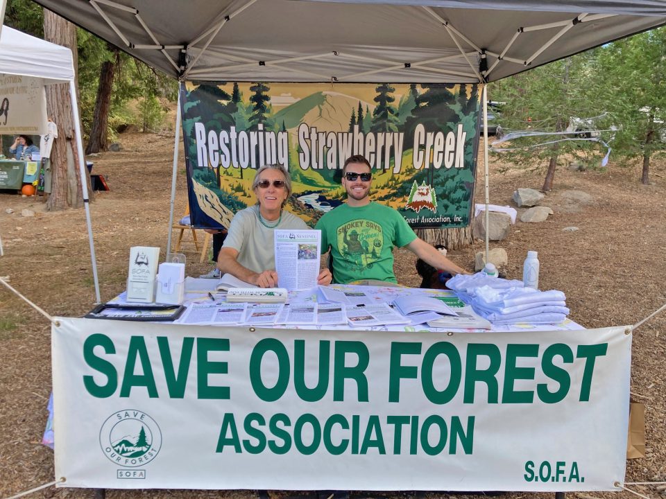 Adrianne, Lisa, Julia, Melissa and Adrianna from Glendora and Orange County enjoyed last year’s Brewfest at Tavern Bay Beach Club so much they couldn’t resist attending this year’s event. (Photos by Douglas W. Motley) Save Our Forest Association booth promoting conservation.
