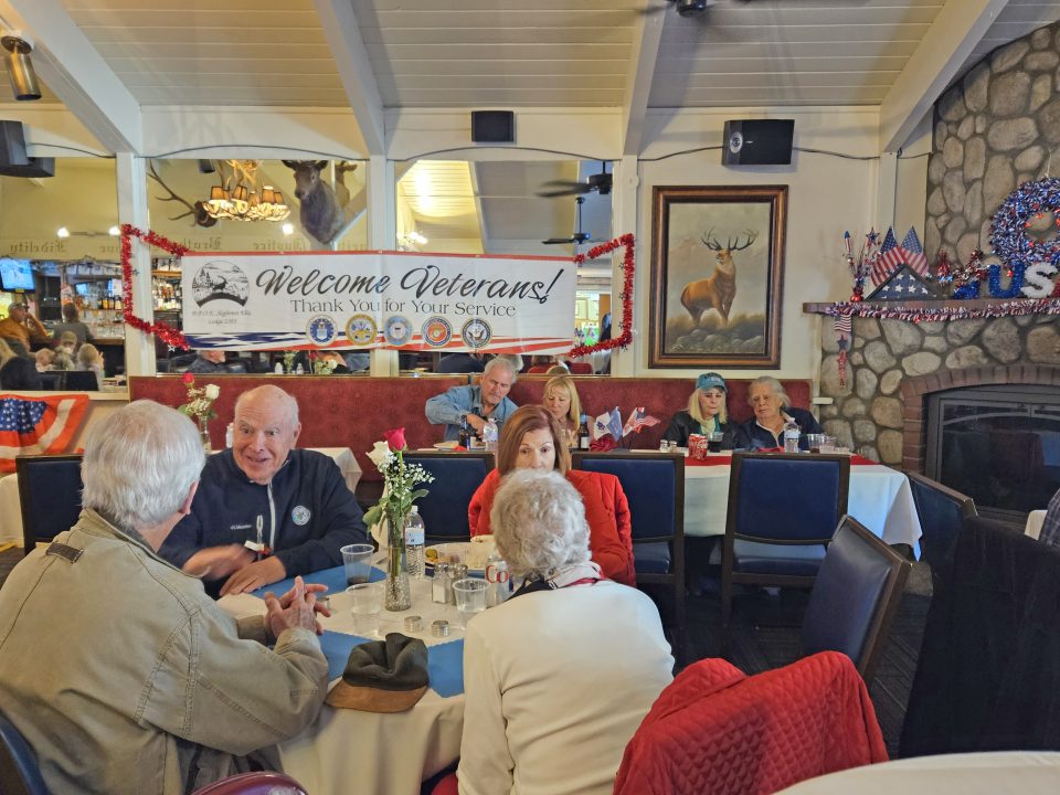 Adrianne, Lisa, Julia, Melissa and Adrianna from Glendora and Orange County enjoyed last year’s Brewfest at Tavern Bay Beach Club so much they couldn’t resist attending this year’s event. (Photos by Douglas W. Motley) Veterans event with people dining and decorations.