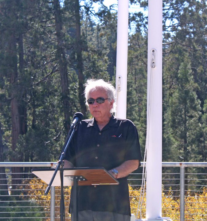 Richard Jellerson speaking at a previous year’s Veterans Day observance at Arrowhead Ridge