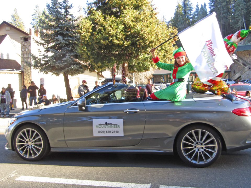 Cecilia Ponce de Leon – the Lake Arrowhead Communities Chamber of Commerce board of directors chairwoman and owner/publisher of the Alpine Mountaineer – was a proud parade entrant.