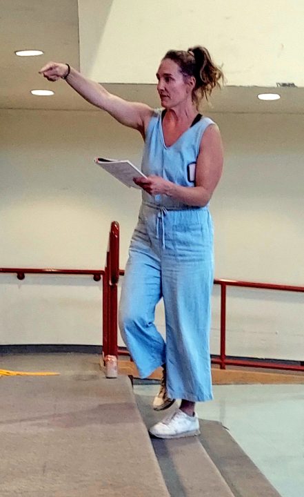 Director Tracey Ellert at work. (Photo by Julianne Homokay)
