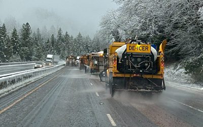 Caltrans de-iced highways in advance of winter storms