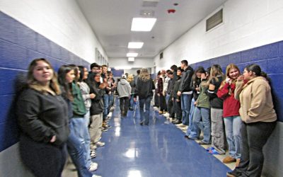 Rim High seniors parade the hallways