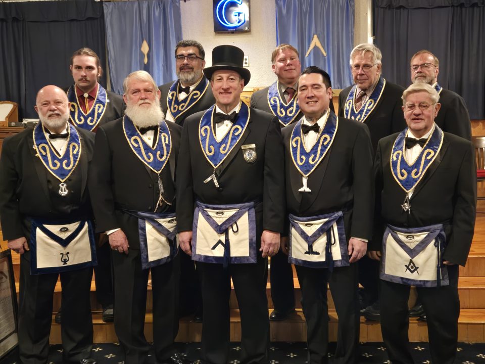 Adrianne, Lisa, Julia, Melissa and Adrianna from Glendora and Orange County enjoyed last year’s Brewfest at Tavern Bay Beach Club so much they couldn’t resist attending this year’s event. (Photos by Douglas W. Motley) Group of men in ceremonial attire with aprons.