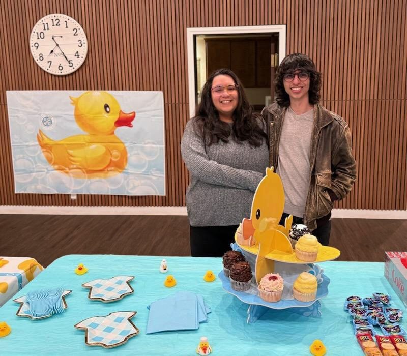 Adrianne, Lisa, Julia, Melissa and Adrianna from Glendora and Orange County enjoyed last year’s Brewfest at Tavern Bay Beach Club so much they couldn’t resist attending this year’s event. (Photos by Douglas W. Motley) Two people at duck-themed dessert table.