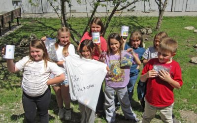 Crestline Lions collect pull tabs from VOE School