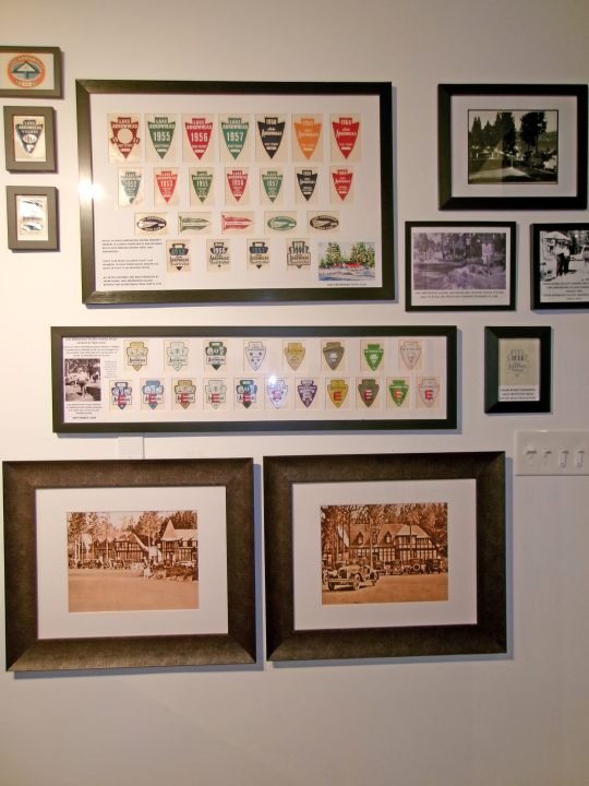 Adrianne, Lisa, Julia, Melissa and Adrianna from Glendora and Orange County enjoyed last year’s Brewfest at Tavern Bay Beach Club so much they couldn’t resist attending this year’s event. (Photos by Douglas W. Motley) Vintage hotel memorabilia and framed photographs on wall.