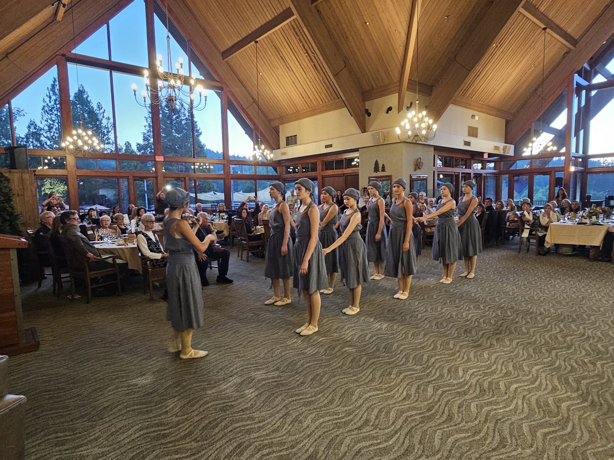 Adrianne, Lisa, Julia, Melissa and Adrianna from Glendora and Orange County enjoyed last year’s Brewfest at Tavern Bay Beach Club so much they couldn’t resist attending this year’s event. (Photos by Douglas W. Motley) Dancers performing in restaurant with audience watching.