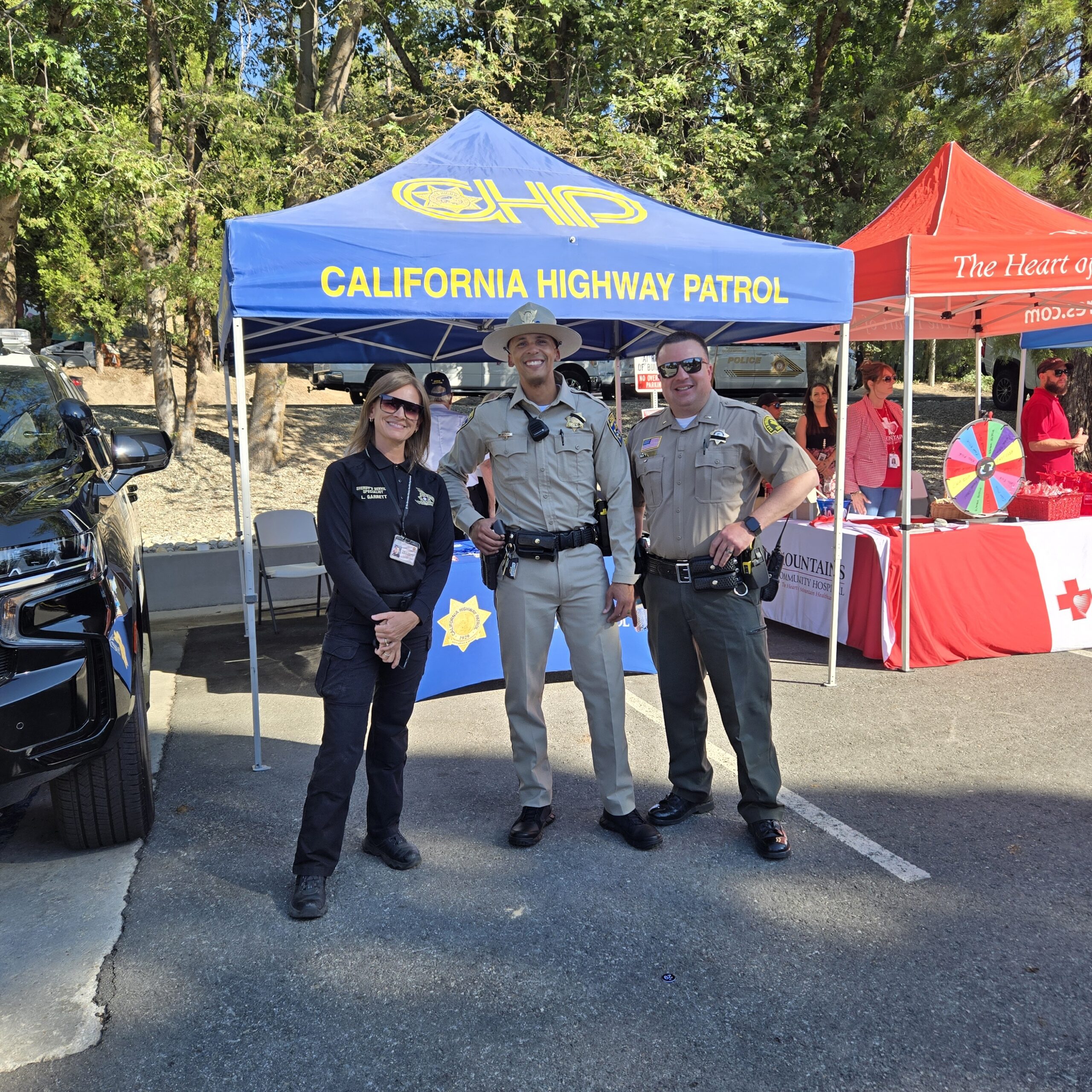 California Highway Patrol officers at community event.