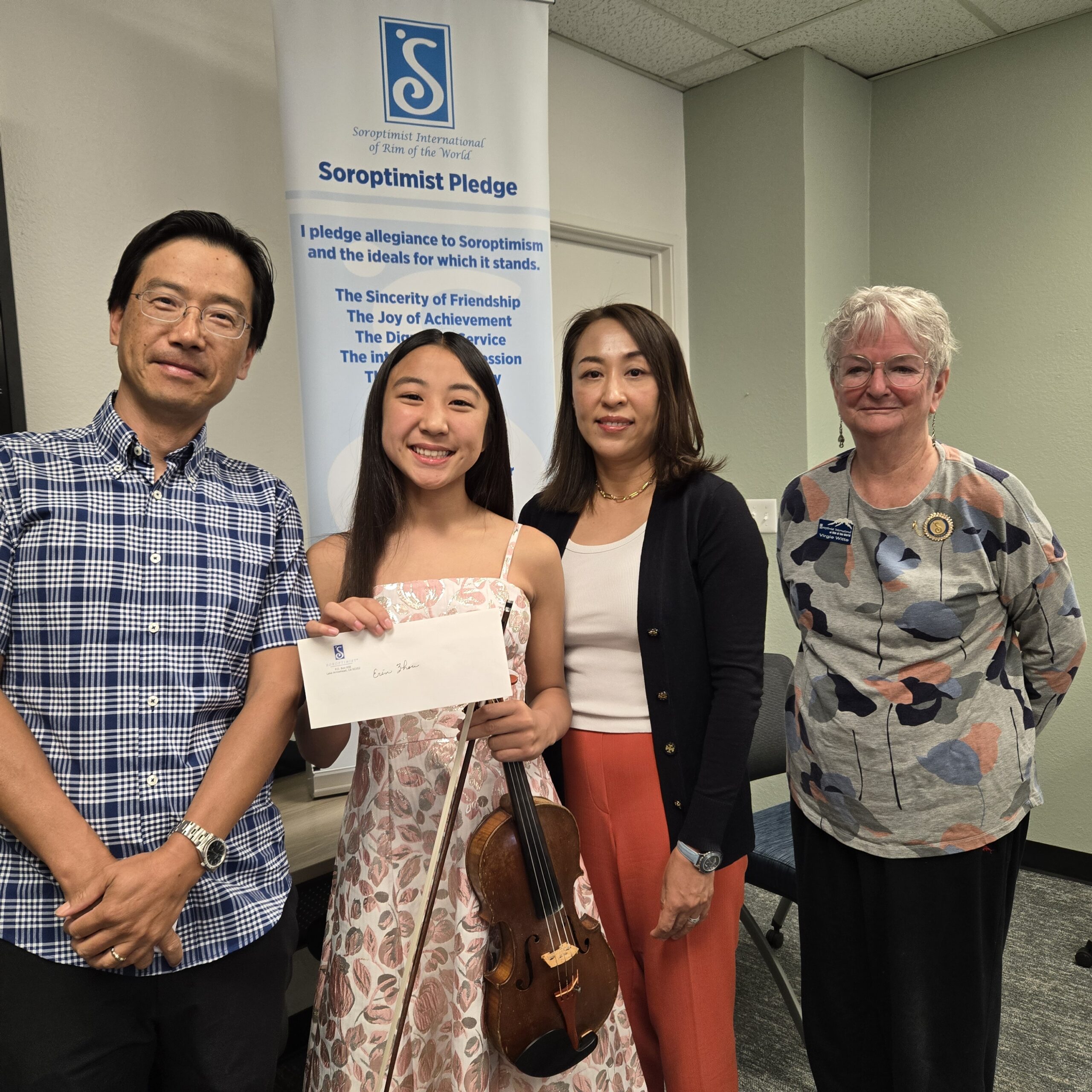 Soroptimists help a young musician travel to Italy,Alpine Mountaineer Newspaper,Mountain News,Donation News,Mountain Events,Erin Zhou