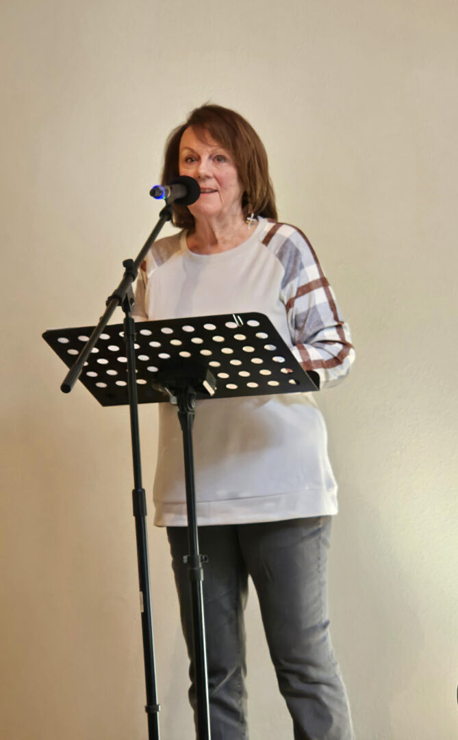 Adrianne, Lisa, Julia, Melissa and Adrianna from Glendora and Orange County enjoyed last year’s Brewfest at Tavern Bay Beach Club so much they couldn’t resist attending this year’s event. (Photos by Douglas W. Motley) Woman speaking into a microphone at podium.