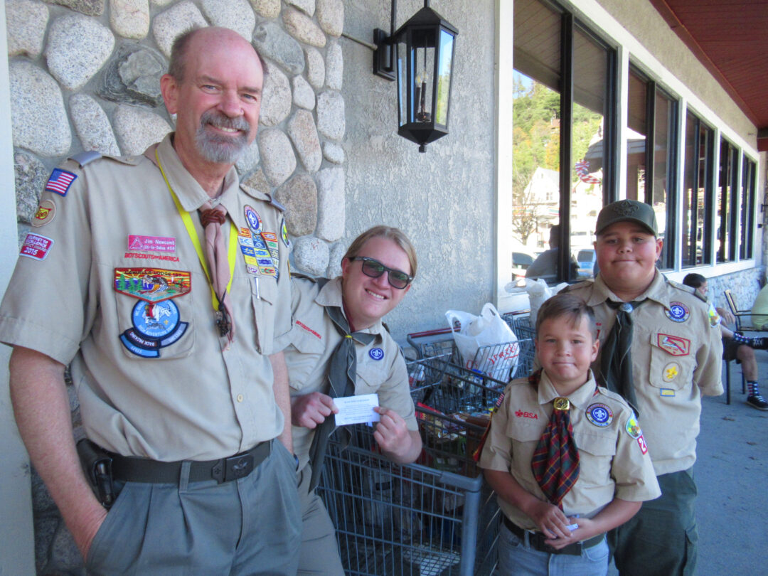 Adrianne, Lisa, Julia, Melissa and Adrianna from Glendora and Orange County enjoyed last year’s Brewfest at Tavern Bay Beach Club so much they couldn’t resist attending this year’s event. (Photos by Douglas W. Motley) Boy Scouts collecting donations outside store.