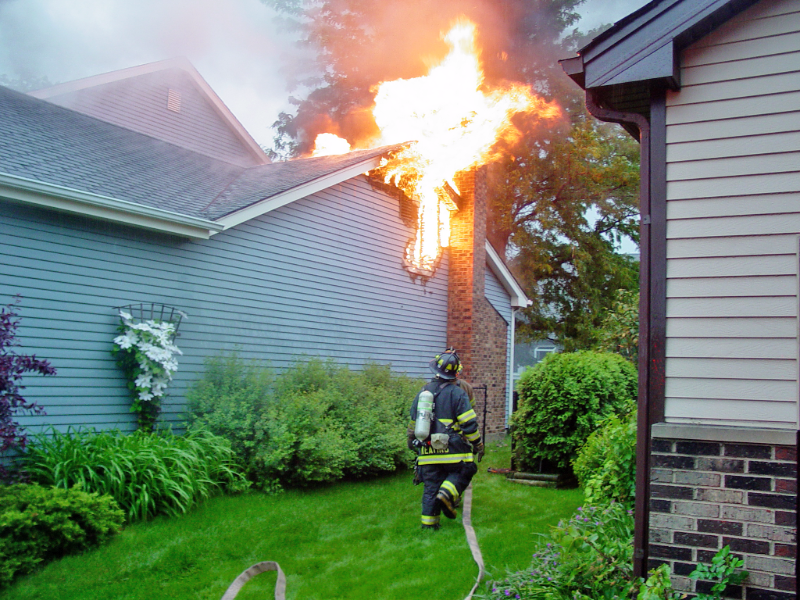 This chimney fire could have been avoided had the Christmas tree not been burned in the fireplace (Contributed photo)
