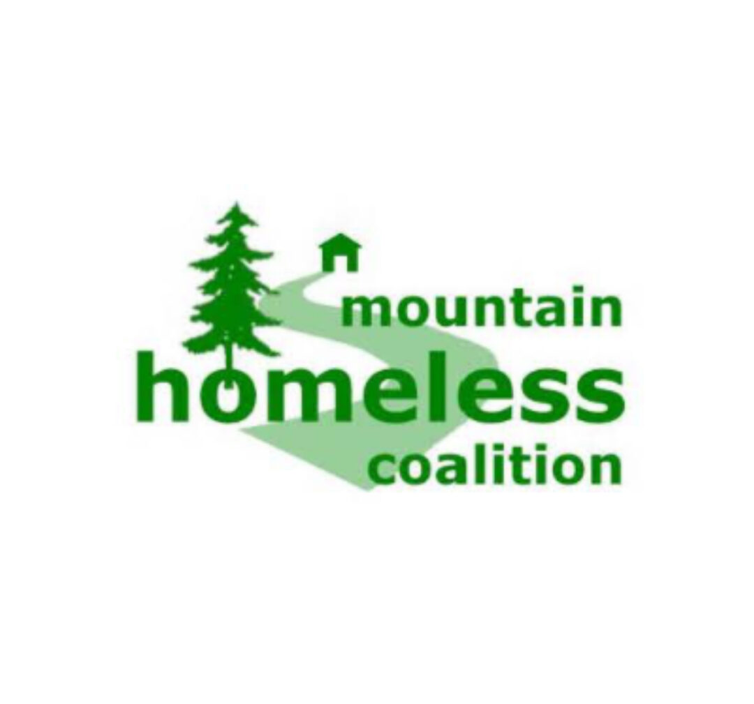 Mountain Homeless Coalition logo with tree and house