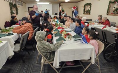 Celebrating Christmas with friends