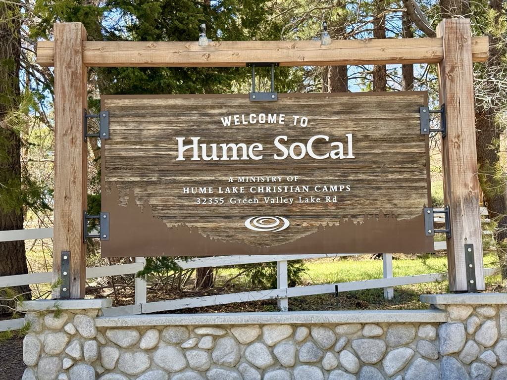The turnoff to the Hume Christian Camp from Green Valley Lake Road. (File photo)