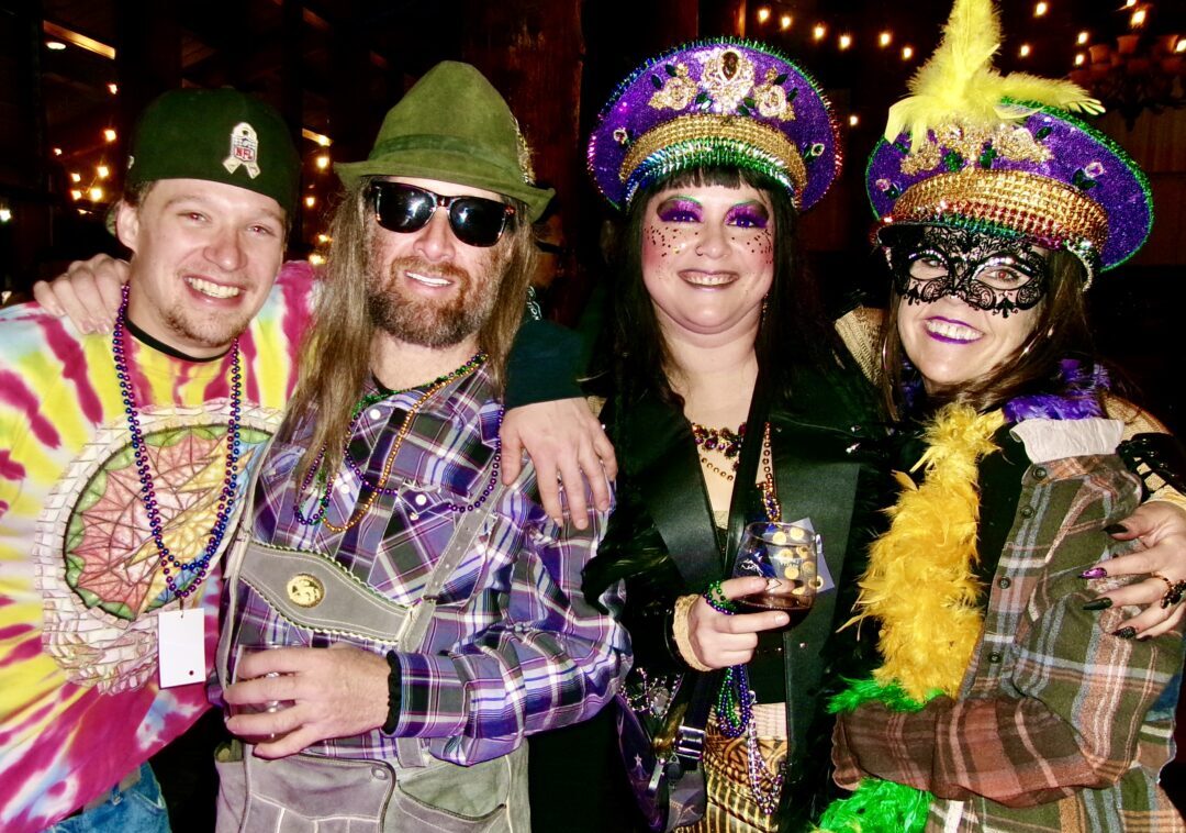 Adrianne, Lisa, Julia, Melissa and Adrianna from Glendora and Orange County enjoyed last year’s Brewfest at Tavern Bay Beach Club so much they couldn’t resist attending this year’s event. (Photos by Douglas W. Motley) Four longtime friends enjoying last year’s Mardi Gras party. From L to R: Jojo Provost, David Motley, Diandra Griego and Heather Hammer.