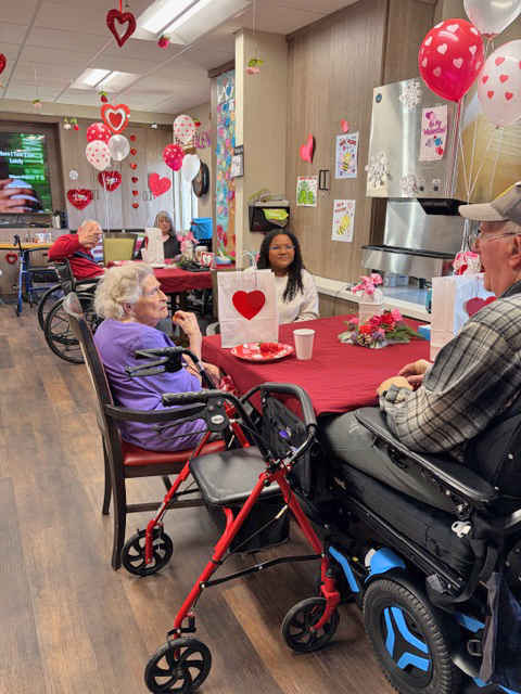 Adrianne, Lisa, Julia, Melissa and Adrianna from Glendora and Orange County enjoyed last year’s Brewfest at Tavern Bay Beach Club so much they couldn’t resist attending this year’s event. (Photos by Douglas W. Motley) Members of the Interact Club at Rim High spent time with the SNF residents, sharing a Valentine’s Day brunch with them.