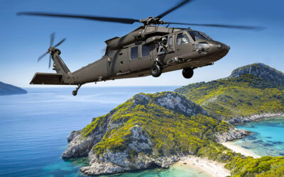Black Hawk helicopter lands for D.A.R.E. program at V.O.E. Elementary