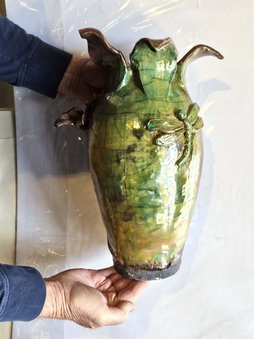 Charlotte Patton was awarded 1st place in Ceramics for this beautifully glazed vase. (Photo by Mary-Justine Lanyon)