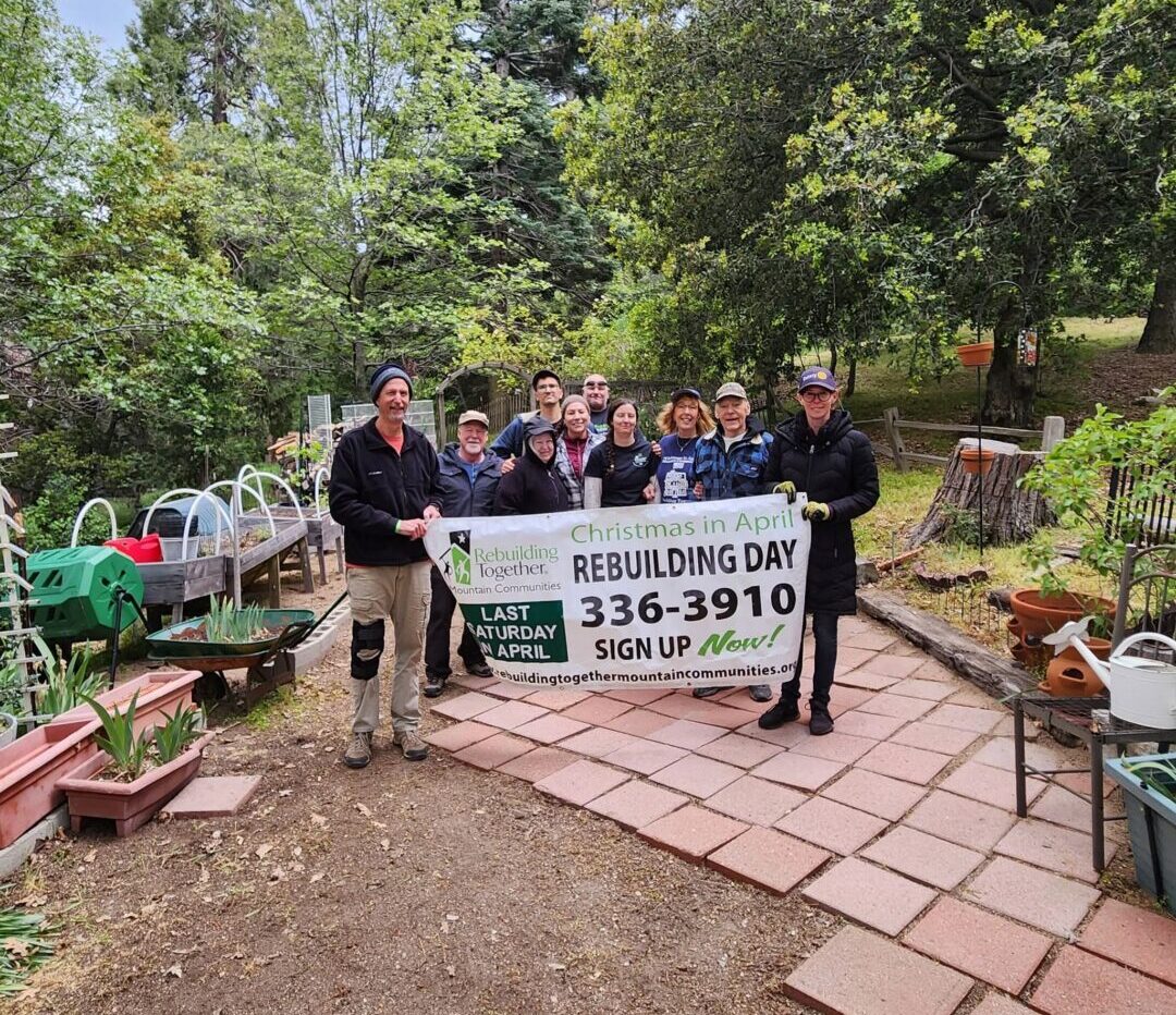 The crew at House #2 worked hard cleaning up Nancy’s yard. (Facebook photo)