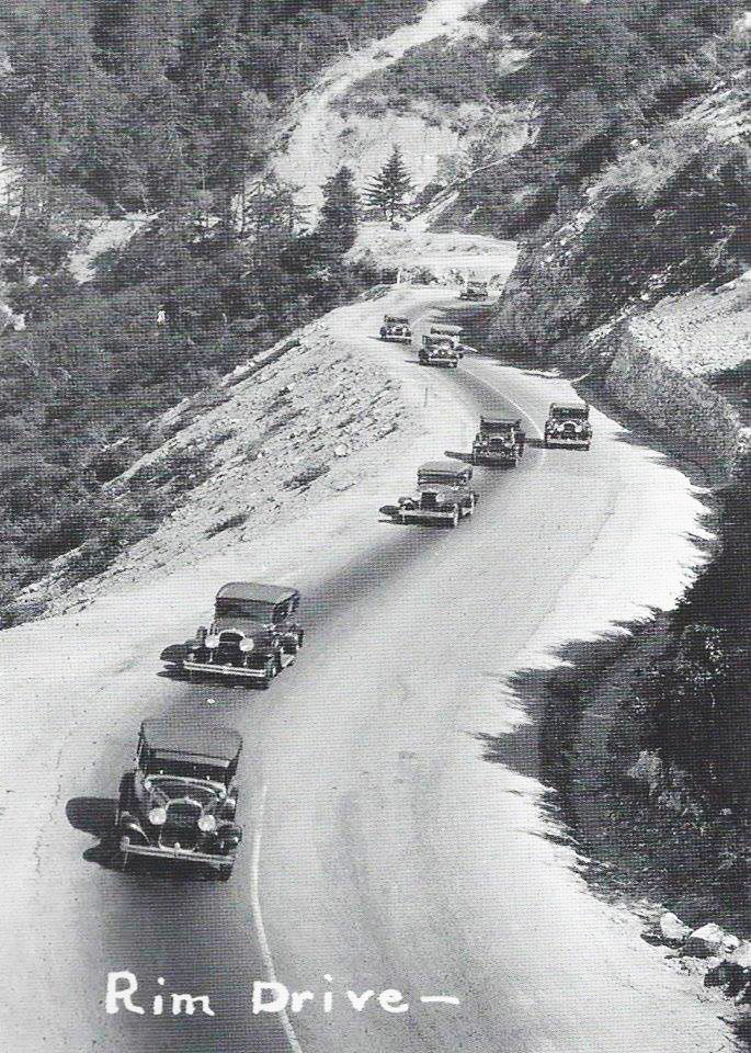 Rim Of the World High Gear Road with a white line