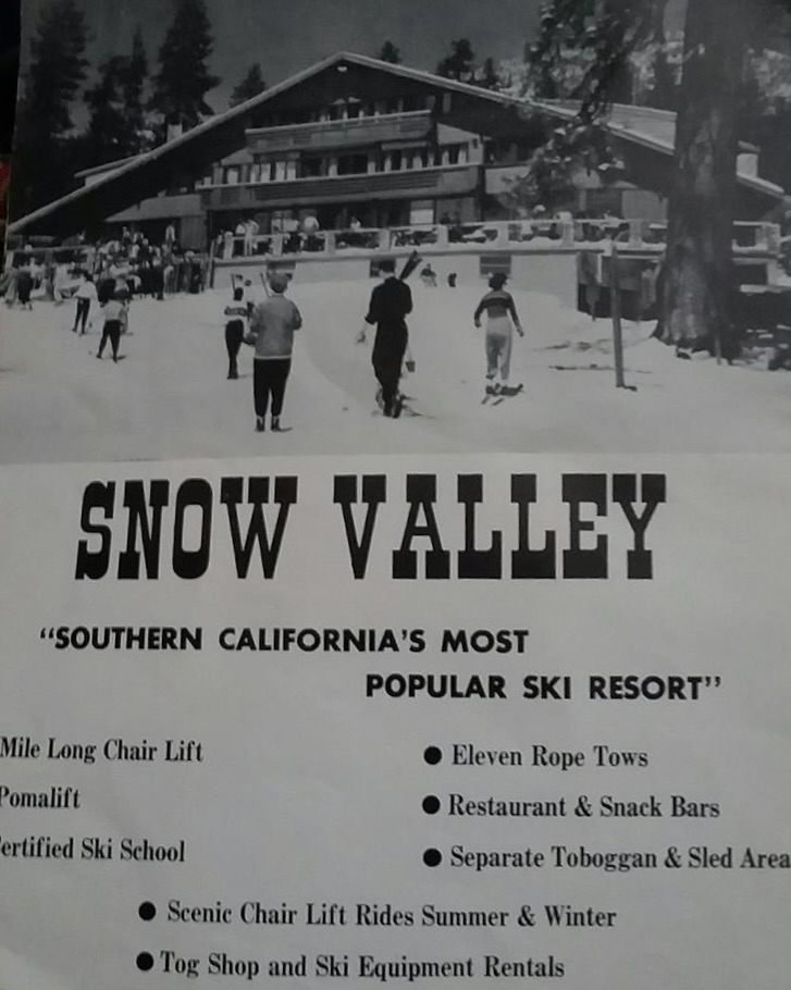 A Snow Valley ad in 1957