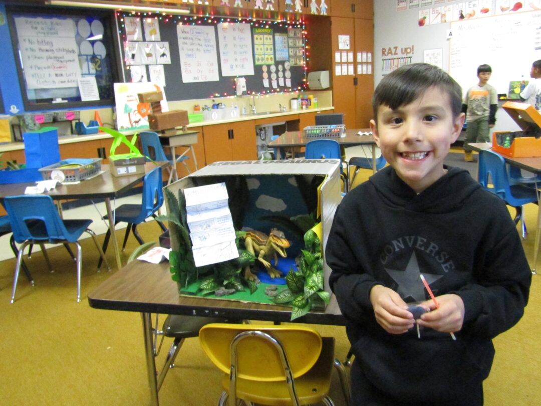 One of the dinosaur dioramas at VOE.